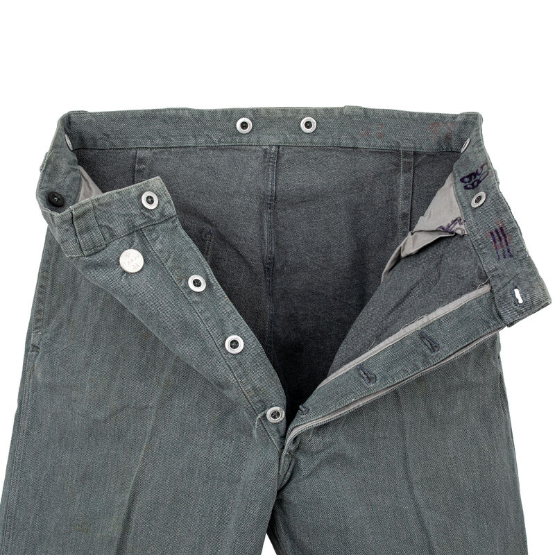 Swiss Denim Pants w/Button Cuffs, , large image number 3